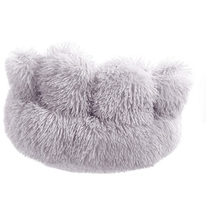 Cozy Bear Paw-Shaped Plush Dog Bed Cat Bed by Livingandhome