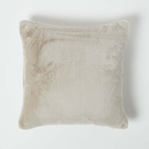 Soft Touch Faux Fur Cushion 46 x 46 cm by Homescapes