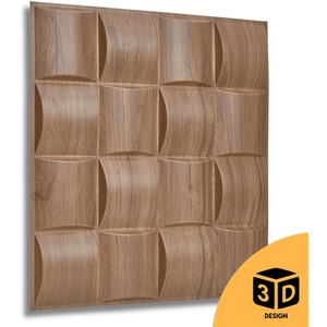 3D Wall Panels (50x50 cm) PVC Cladding Panel in Square Grid Lattice Design by NOVECRAFTO