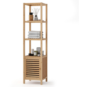 Bamboo Floor Storage Cabinet - Natural by Costway