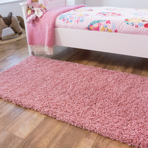 Soft Value Blush Pink Shaggy Area Rug by The Rug House