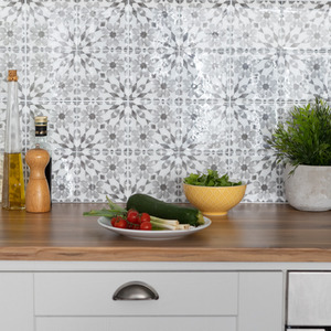 Catalan 3D Epoxy Tile Stickers - Grey by In Home