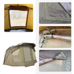 CARPZILLA Fishing Bivvy 1 Man Waterproof Camping Tent Shelter Door Windows Green - Dark Green by CARPZILLA