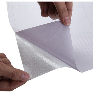 Wallpaper PVC Peel Stick Linen Style - Grey by Kidkid