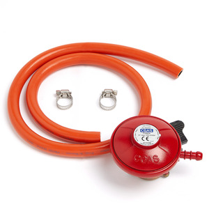 27mm Propane Gas Regulator for Gas Fire Pits and BBQs - Red by VonHaus