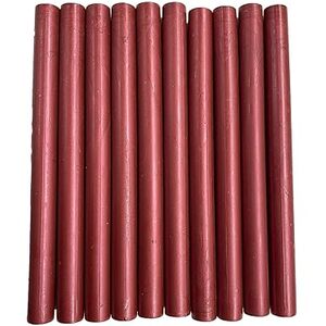Pack of 10 Royal Red Shimmer Wax Sticks - Red by Syntego