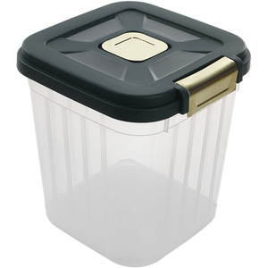 Flip-Top Sealed Food Storage Container with Measuring Cup - Green / 22l by Livingandhome