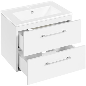 Yaheetech Bathroom Wall Cabinet with Ceramic Sink - White by Yaheetech