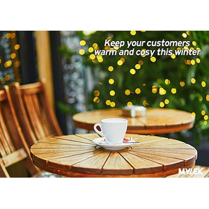 Mylek Wall Mounted Patio Heater 2000W With Remote Control - Silver by Mylek