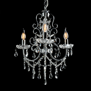 Madonna 3 Light Dual Mount Chandelier - Chrome by Litecraft