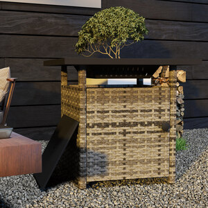 Outsunny 50,000 BTU Output Rattan Fire Pits for Garden by Outsunny