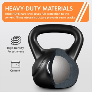 Training Kettlebell for Home Gym Fitness - Black / 6kg by Yaheetech