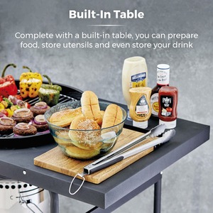 Kettle Grill and Side Table - Black by Tower