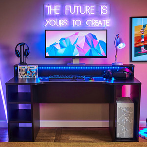 Rest Relax Simulator Gaming Desk - Black by Rest Relax