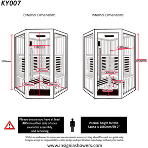 Quadrant Infrared Twin Indoor Sauna - Canadian Spruce / 150cm by Insignia