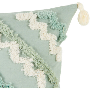 Samara Tufted Geo Cushion - Sage