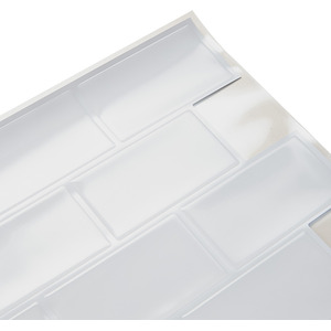 10Pcs Marble Effect Tile Stickers - White by Livingandhome