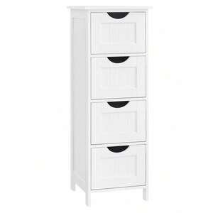 VASAGLE Bathroom Floor Storage Cabinet with 4 Drawers - White by VASAGLE
