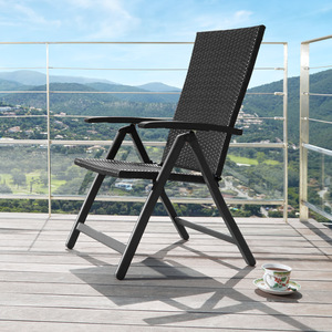 Garden Chair Canberra With Reclining Function - Black by tectake