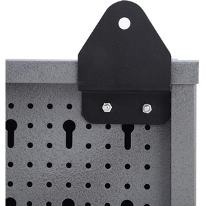 Metal Wall Mounted Lockable Pegboard Tool Cabinet - Black / 2 by Livingandhome