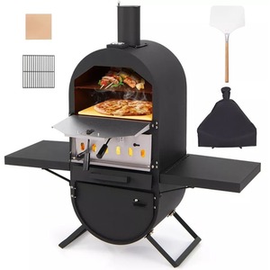 BBQ with Wood Fired Pizza Oven - Black by Wyld and Coco