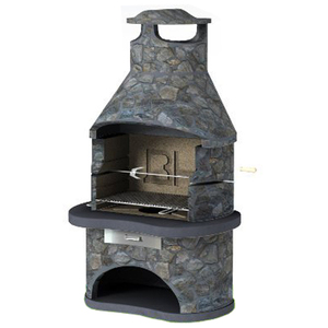Tampere Dark Masonry BBQ - Grey by Callow