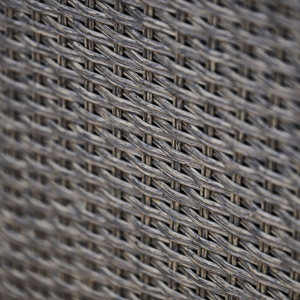 Rattan Fire Pit Table Heater with Lava Rocks - Grey by Teamson Home