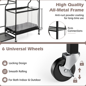 Sports Equipment Organizer - Black by Costway