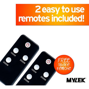 Mylek Electric Wall Mounted Patio Heater 3000W - Silver by Mylek