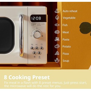 800W 20L Retro Microwave Oven with LED Display by Comfee