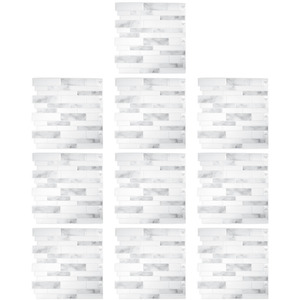 10Pcs Marble Effect Tile Stickers by Livingandhome