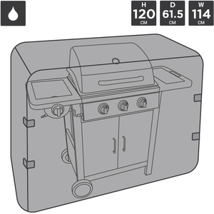 Universal Waterproof BBQ Cover Medium - Black by Charles Bentley