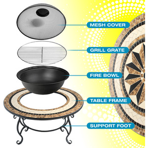 TOPANGA Fire Pit - Brown by Centurion Supports