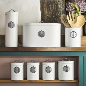 Cooks Professional 7-Piece Kitchen Storage Set - White/silver by Cooks Professional