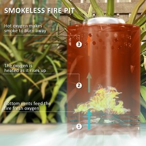 Outsunny Stainless Steel Smokeless Fire Pit 842-388 by Outsunny