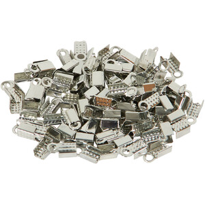 Pack of 100 Art Studio Silver Cord Ends by Art Studio