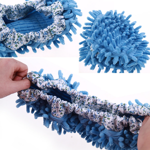 A Pair of Microfiber Cleaning Mop Slippers