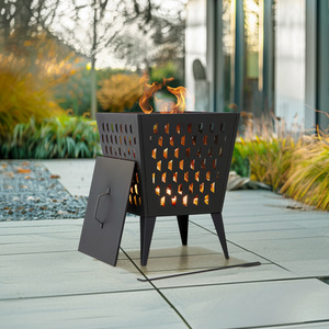 Sunjoy Steel Outdoor Fire Pit with Fire Poker - Black by Sunjoy