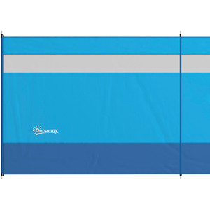 Outsunny Camping Windbreaks w Clear Windows and Carry Bag - Blue by Outsunny