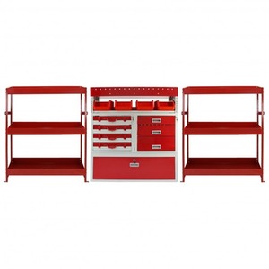 Monster Racking Flame Metal Van Shelving Bundle - Red by Monster Racking