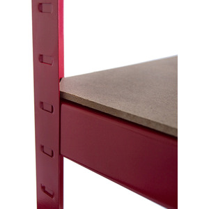 5 Tier Heavy Duty Adjustable Steel Garage Shelving Unit - 875kg Weight Capacity - Red / 30cm by Vida Designs