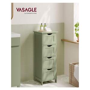 VASAGLE Bathroom Floor Storage Cabinet with 4 Drawers - Green by VASAGLE