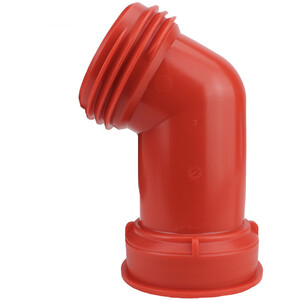 IBC S100x8 (3 inch) Female to IBC S100x8 (3 inch) Male 45-degree elbow - Red by DNA PACKAGING LTD