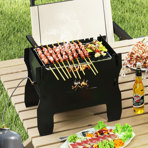 2-in-1 Camping Grill - Black by Costway