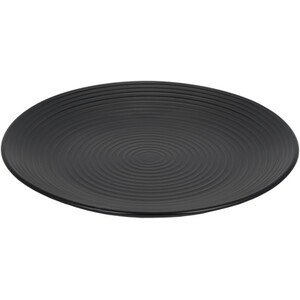 Nera Ribbed Dinner Plate - Black
