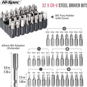 Electric Screwdriver Set 3.6V Rechargeable - Black