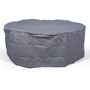 Arizona Round Rattan Patio Dining Set - Brown / 11 by Giardino