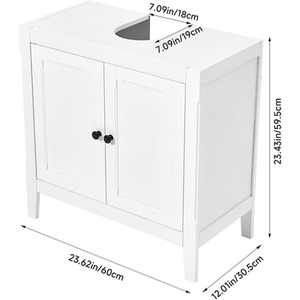 U-Shaped Under Sink Cabinet - White by lifeideas