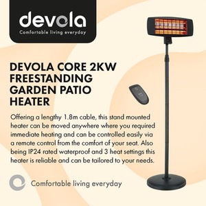Electric Garden Patio Heater - Black