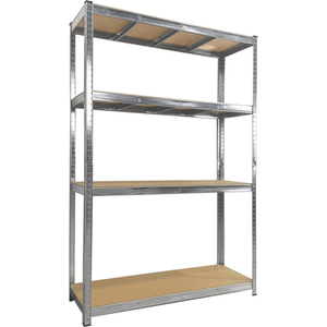 Galvanised Garage Shelving Units - Silver / Large by Trade Price Deals